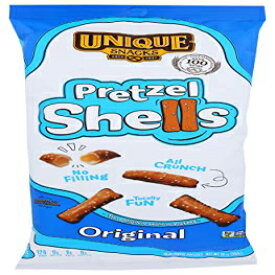 Unique Snacks オリジナル プレッツェル シェル、おいしいビーガン、ホームスタイル ベイクド、認定 OU コーシャおよび非遺伝子組み換え、人工香料不使用、10 オンス (3 袋) Unique Snacks Original Pretzel Shells, Delicious Vegan, Homestyle Bake