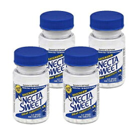 ネクタスイートサッカリン錠、1/2粒、1000錠ボトル（4パック） Necta Sweet Saccharin Tablets, 1/2 Grain, 1000 Tablet Bottle (Pack of 4)