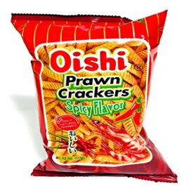 大石えびせんべい ピリ辛味 60g 10枚入 Oishi Prawn Crackers Spicy Flavor 60g Pack of 10