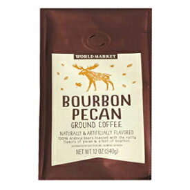 ワールドマーケット限定版 ナチュラルフレーバー挽いたコーヒー 12オンス、1パック (バーボンピーカン) World Market Limited Edition Naturally Flavored Ground Coffee 12oz, 1 Pack (Bourbon Pecan)