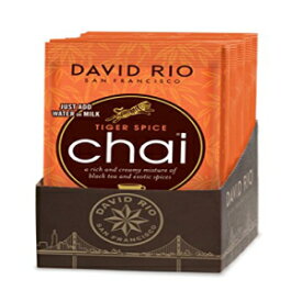 David Rio チャイティーシングルサーブパケット、タイガースパイス、1.23オンス（48個パック） David Rio Chai Tea Single Serve Packets, Tiger Spice, 1.23 Ounce (Pack of 48)