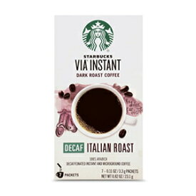 スターバックス VIA インスタント デカフェ コーヒーパケット — イタリアン ロースト — 1 箱 (7 パケット) Starbucks VIA Instant Decaf Coffee Packets — Italian Roast — 1 box (7 packets)