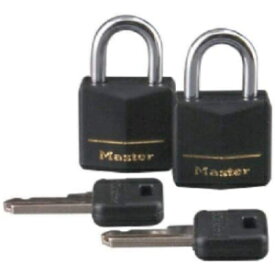 Master Lock 121T 3/4 インチ ブラック ビニール カバー 真鍮南京錠 2 個 Master Lock 121T 3/4" Black Vinyl Cover Brass Padlock 2 Count