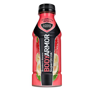 BodyArmor SuperDrink、電解質スポーツドリンク、ストロベリーバナナ16オンス（24パック） Body Armor BodyArmor SuperDrink, Electrolyte Sport Drink, Strawberry Banana 16 Oz  Pack of 24