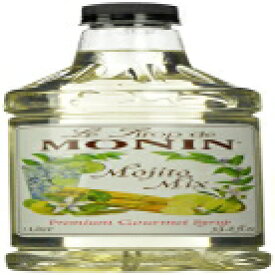 モナン フレーバーシロップ、モヒートミックス、プラスチックボトル、33.8 液量オンス (4 個パック) Monin Flavored Syrup, Mojito Mix, Plastic Bottles, 33.8 Fl Oz (Pack of 4)