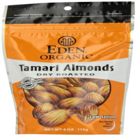 Eden オーガニックタマリアーモンド、ドライロースト、4オンスパッケージ (3個パック) Eden Organic Tamari Almonds, Dry Roasted, 4-Ounce Package (Pack of 3)