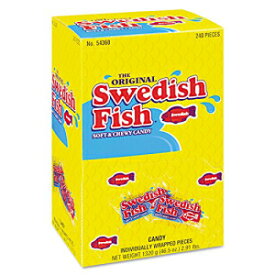 スウェーデンフィッシュ 43146 持ち帰り用キャンディスナック レセプションボックス入り 240個/箱 Swedish Fish 43146 Grab-and-Go Candy Snacks in Reception Box, 240-Pieces/Box