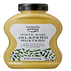 Wickedly プライムマスタード、白ワインハラペーニョ、11.75 オンス Wickedly Prime Mustard, White Wine Jalapeno, 11.75 Ounce