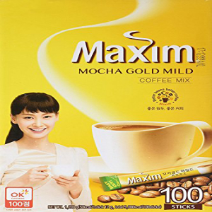 マキシムコーヒーミックス、インスタントコーヒー（11.8 g / pk）（モカゴールドマイルド、100 pk x 2） Dongsuh Maxim Maxim Coffee Mix, Instant Coffee (11.8 g / pk) (Mocha Gold Mild, 100 pk x 2)