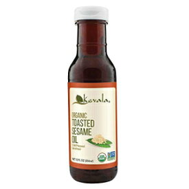 有機トーストごま油12オンス（BPAフリーペットボトル） kevala Organic Toasted Sesame Oil 12oz (BPA-free plastic bottle)
