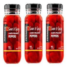 ペパデュー スイート＆スパイシー マイルド ピカンテ ペッパー、14 オンス (パック 3) Peppadew Sweet & Spicy Mild Piquante Peppers, 14 Ounce (Pack 3)