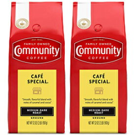 Community Coffee Café スペシャルブレンド 64オンス、ミディアムダークローストグラウンドコーヒー、32オンスバッグ（2個パック） Community Coffee Café Special Blend 64 Ounce, Medium Dark Roast Ground Coffee, 32 Ounce Bag (Pack of 2)