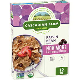 Cascadian Farm オーガニック レーズン ブラン シリアル、10 箱、12 オンス Cascadian Farm Organic Raisin Bran Cereal, 10 Boxes, 12 oz