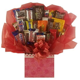 So Sweet of You Chocolate Candy Bouquet gift box - Great as gift for Mothers day, Birthday, Thank You, Get Well Soon, Congratulations gift or for any occasion (Scalloped Heart Gift Box)