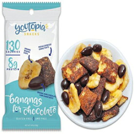 Youtopia Snacks おいしい 130 カロリーのスナックパック、高タンパク質、低糖、低カロリー、グルテンフリー、GMO フリーの健康的なスナック、1 オンスのスナックパック (10 個パック)、チョコレート用バナナ Youtopia Snacks Delicious 130-calorie Snack P