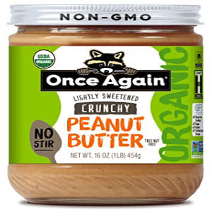 Once Again 89％以上節約 Organic Crunchy Peanut Butter 16oz - American Classic No Stir Glass Gluten Vegan Salted Sweetened Jar 日本未発売 Free Lightly Certified Kosher USDA
