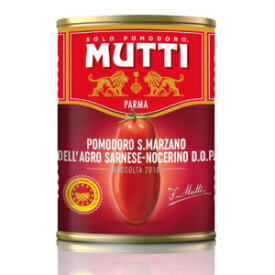 Mutti 皮をむいた丸ごと本物のサン マルツァーノ PDO トマト (Pelati)、14 オンス | 6パック | イタリアNo.1ブランドのトマト | トマト缶 | ビーガン対応＆グルテンフリー | 添加物や保存料は使用していません Mutti Whole Peeled Authentic San