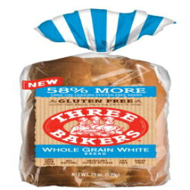 Three Bakers グルテンフリー全粒粉ホワイトサンドイッチパン (3 個パック) 19 オンス Three Bakers Gluten Free Whole Grain White Sandwitch Bread (Pack of 3) 19oz