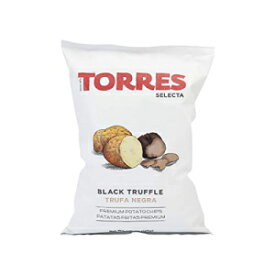 パタタス フリタス トーレス ブラックトリュフ プレミアム ポテトチップス ビッグバッグ (1 x 4.41 オンス) Patatas Fritas Torres Black Truffle Premium Potato Chips Big Bag (1 x 4.41 Ounce)