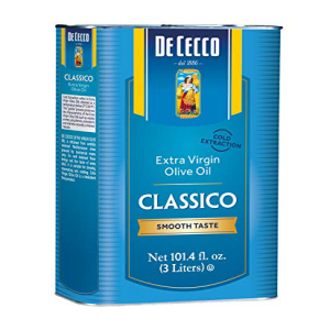 De Cecco エクストラバージン オリーブオイル、101.4 オンス缶、ブルーラベル地中海ブレンド - ドレッシング、ディップ、料理、フライに最適 De Cecco Extra Virgin Olive Oil 101.4 Ounce Can Blue label Mediterranean Blend - Ideal for dress