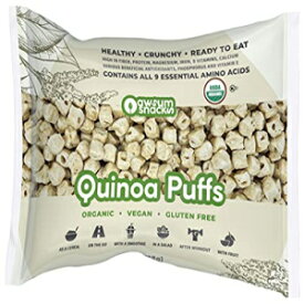 KW Keen-Wah Quinoa Puffs Cereal 1oz bag (30 bags) immune support Vegan Gluten Free Puffed Quinoa Seeds Healthy Snacks Diabetic High Protein And Fiber Crunchy Croutons No Sugar Snack (30)
