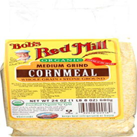 Bob's Red Mill、オーガニック中挽きコーンミール、24オンス Bob's Red Mill, Organic Medium Grind Cornmeal, 24 oz