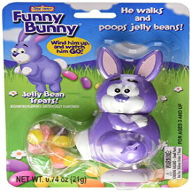 ファニーバニーゼンマイジェリービーンうんちイースターバニーキャンディーディスペンサー (色は異なります) Funny Bunny Wind-up Jelly Bean Pooping Easter Bunny Candy Dispenser (Colors Vary)