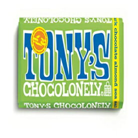 Tony's Chocolonely 51％ダークチョコレートバー、アーモンドと海塩、6.35オンス Tony's Chocolonely 51% Dark Chocolate Bar with Almonds and Sea Salt, 6.35 Ounce