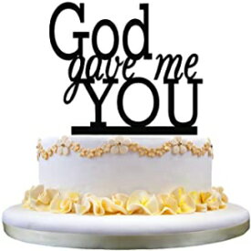 ウェディングケーキトッパー - モノグラム 神があなたにくれたケーキトッパー、婚約結婚式のギフトアイデア Wedding Cake Topper- Monogram God Gave Me You Cake Topper, Engagement Wedding Gift Ideas