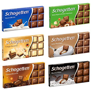 ドイツチョコレートのSchogettenアソートメント 6個入り 即納送料無料 Schogetten Assortment of German Bundle 人気のクリスマスアイテムがいっぱい！ Chocolates 6