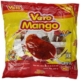 ベロ スパイシーマンゴーロリポップ 40個(2個入) クリア Vero Spicy Mango Lollipop 40 Pcs (Pack of 2), Clear