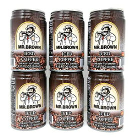 ミスターブラウン アイスコーヒー オリジナル 240mL 6本パック Mr. Brown Iced Coffee Original 240mL, 6 Pack