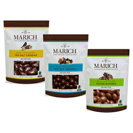 マリッチパンクラフトチョコレート3-4.75オンス。ポーチアソートフレーバー Marich Pancrafted Chocolates 3 - 4.75 oz. Pouch Assorted Flavors