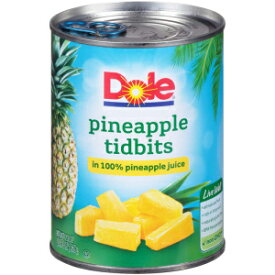 20オンス缶、Tidbits in Juice、DOLE パイナップルTidbits in 100%パイナップルジュース、20オンス缶（12個パック） 20 Ounce Cans, Tidbits in Juice, DOLE Pineapple Tidbits in 100% Pineapple Juice, 20 Ounce Can (Pack of 12)