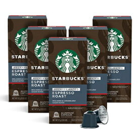 Starbucks by Nespresso, Decaf Espresso Dark Roast (50-count single serve capsules, compatible with Nespresso Original Line System)