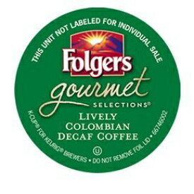 FOLGERS LIVELY コロンビア カフェインレスコーヒー 48 カウント FOLGERS LIVELY COLOMBIAN DECAF COFFEE 48 COUNT