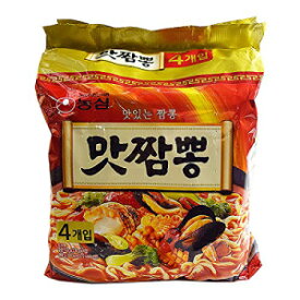 農心ちゃんぽん麺スープ、スパイシーシーフードフレーバー、4.58オンス（4パック） Nongshim Champong Noodle Soup, Spicy Seafood Flavor, 4.58 Ounce (Pack of 4)