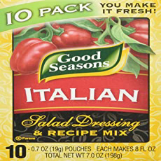 【78%OFF!】 Good Seasons Italian Salad Dressing Recipe Mix 0.7oz 信託 10 Pouches