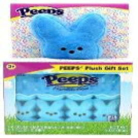 フランクフォードキャンディーブルーマシュマロピープスバニー＆ブルーピープスバニーぬいぐるみイースターギフトセット Frankford Candy Blue Marshmallow Peeps Bunnies & Blue Peeps Bunny Plush House Easter Gift Set
