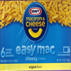 クラフトイージーマックオリジナル6電子レンジ対応スナックパケット12.9オンス Kraft Easy Mac Original 6 Microwavable Snack Packets 12.9 oz