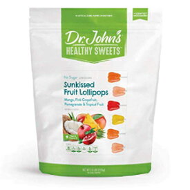 Dr. John's Healthy Sweets シュガーフリー サンキスド フルーツトゥース ロリポップ (150 個、2.5 ポンド) Dr. John's Healthy Sweets Sugar Free Sunkissed Fruit Tooth Lollipops (150 count, 2.5 LB)