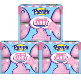 ピープスコットンキャンディー風味のマシュマロ–イースターキャンディーピンクのひよこ、ブルースプリンクル、すべてのイースターバスケットと卵狩りに最適、10カウントパック（3パック） Generic Peeps Cotton Candy Flavored Marshmallow – Easter Candy Pink