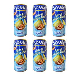 ゴヤペア＆パッションフルーツネクタージュース（6パック、合計57.6fl.oz） Goya Pear & Passion Fruit Nectar Juice (6 Pack, Total of 57.6fl.oz)