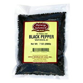 7オンス (1パック)、スパイシーワールドブラックペッパー、丸ごと7オンス - グラインダーに最適 7 Ounce (Pack of 1), Spicy World Black Peppercorns Whole 7 Ounce - Perfect for Grinder