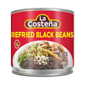 La Costeña リフライドブラックビーンズ、14.1 オンス缶 (12 個パック) La Costeña Refried Black Beans, 14.1 Ounce Can (Pack of 12)