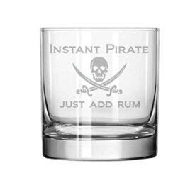 11オンス ロックス ウイスキー ハイボール グラス 面白い インスタント パイレーツ ラム酒を加えるだけ 11 oz Rocks Whiskey Highball Glass Funny Instant Pirate Just Add Rum