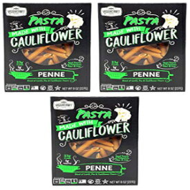 Veggiecraft Farms カリフラワーを使ったグルテンフリーのペンネパスタ 8オンス (3個パック) Veggiecraft Farms Gluten-Free Penne Pasta Made With Cauliflower 8 Ounce (Pack of 3)