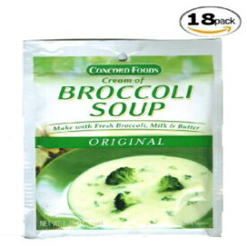 Concord ブロッコリー スープ ミックス、1.25 オンス パウチ (18 個パック) Concord Broccoli Soup Mix, 1.25-Ounce Pouches (Pack of 18 )