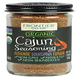 フロンティアケイジャン調味料認定オーガニック、2.08オンスボトル Frontier Cajun Seasoning Certified Organic, 2.08-Ounce Bottle