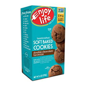 エンジョイライフ ソフトベイクドクッキー、大豆フリー、ナッツフリー、グルテンフリー、乳製品フリー、遺伝子組み換えなし、ビーガン、ダブルチョコレートブラウニー、1箱 Enjoy Life Soft Baked Cookies, Soy free, Nut free, Gluten free, Dairy free,